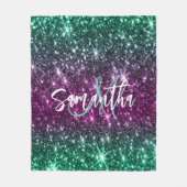 Heldere kleurrijke glitter fleece deken (Voorkant)