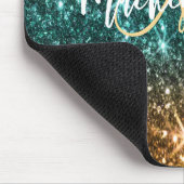 Heldere kleurrijke glitter muismat (Hoek)