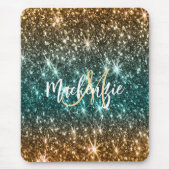 Heldere kleurrijke glitter muismat (Voorkant)