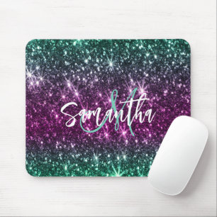 Heldere kleurrijke glitter muismat