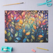 Heldere, kleurrijke grillige herfstbladeren Decoup Tissuepapier (Craft)