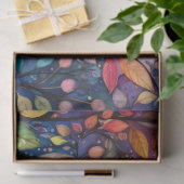 Heldere, kleurrijke grillige herfstbladeren Decoup Tissuepapier (Geschenk)