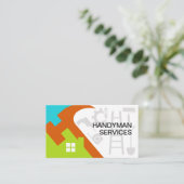 Heldere Kleurrijke Hamer Rooftop Visitekaartje (Staand voorkant)