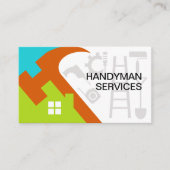 Heldere Kleurrijke Hamer Rooftop Visitekaartje (Voorkant)