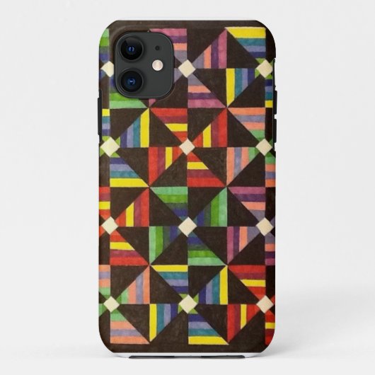 Heldere, kleurrijke, handgemaakte Quilt Iphone-dra Case-Mate iPhone Case (Achterkant)