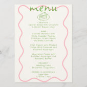 Heldere Kleurrijke Handgeschreven Leuk Moderne Bru Menu (Voorkant)