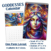 Heldere kleurrijke hemelse vrouwelijke goddelijkhe kalender