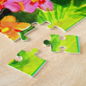 heldere kleurrijke hippopotamus en vogels legpuzzel (Zijkant)