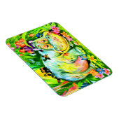 heldere kleurrijke hippopotamus en vogels magneet (Rechterzijde)