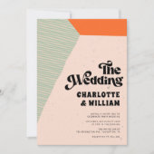 Heldere kleurrijke jaren '70 Abstracte Retro bruil Kaart (Voorkant)