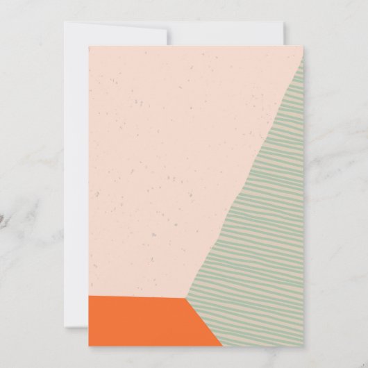 Heldere kleurrijke jaren '70 Abstracte Retro bruil Kaart (Achterkant)