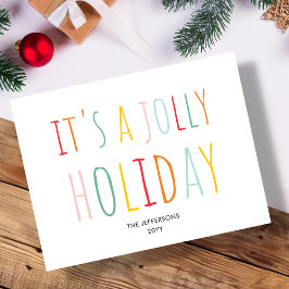 Heldere kleurrijke Jolly Holiday | Kerst Kaart