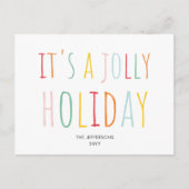 Heldere kleurrijke Jolly Holiday | Kerst Kaart (Voorkant)