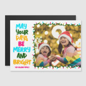 Heldere Kleurrijke Kerstverlichting Fotomagneet Ka (Voorkant / Achterkant)