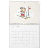Heldere kleurrijke Kinderen 2025 wandkalender Kalender (Jan 2027)