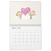 Heldere kleurrijke Kinderen 2025 wandkalender Kalender (Feb 2027)