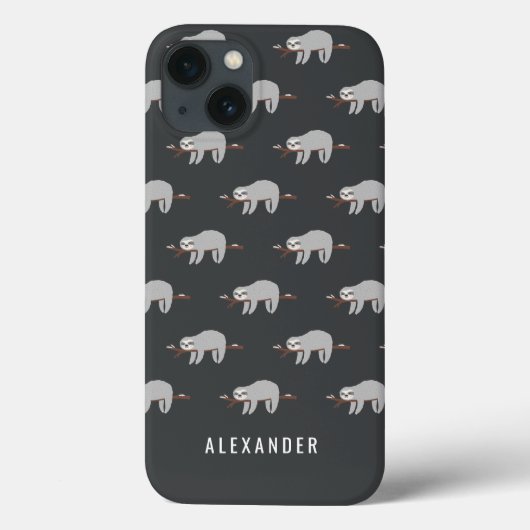 Heldere kleurrijke leuke cartoon luiaard Case-Mate iPhone case (Achterkant)