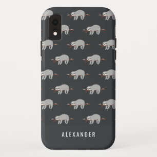 Heldere kleurrijke leuke cartoon luiaard Case-Mate iPhone case