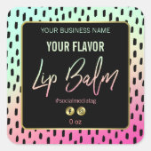 Heldere kleurrijke lippenbalsem labels (Voorkant)