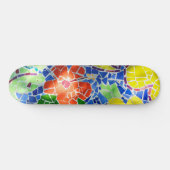 Heldere Kleurrijke Mozaïek Tegel Koi Visvijver Persoonlijk Skateboard (Horizontaal)