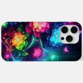 Heldere, kleurrijke neonbloemen/vlinders Case-Mate iPhone case (Achterkant (horizontaal))