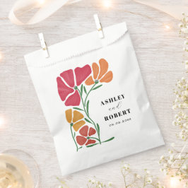 Heldere & kleurrijke Nouveau Floral bruiloft Bedankzakje