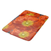 Heldere kleurrijke Oranje tangerine klaproos Badmat (Gekanteld)