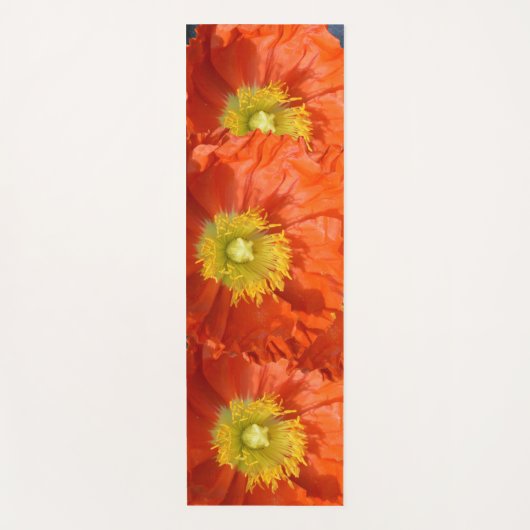 Heldere kleurrijke Oranje tangerine klaproos Yogamat (Voorkant)