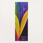 Heldere Kleurrijke Palm Fronds Tropische Yoga Mat (Achterkant)