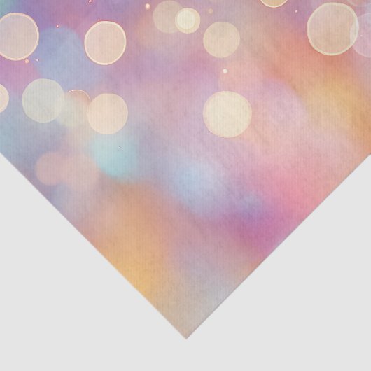 Heldere kleurrijke, pastel bokeh, wazige schitteri tissuepapier (Detail)