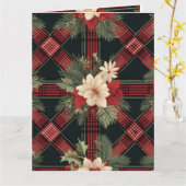 Heldere kleurrijke Plaid Happy Birthday Gift Label Kaart (Gele Bloem)