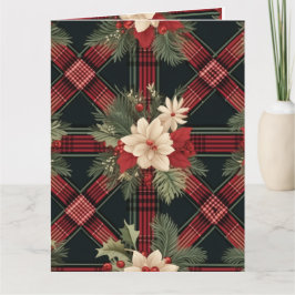 Heldere kleurrijke Plaid Happy Birthday Gift Label Kaart