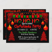 Heldere Kleurrijke Plakken & Baubles Kerst Custom Kaart (Voorkant / Achterkant)