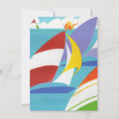 Heldere Kleurrijke Pop Art Style Verjaardag Zeilbo Kaart (Achterkant)