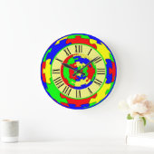 Heldere kleurrijke puzzel kunst, Romeinse cijfers Grote Klok (Huis)