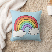 Heldere kleurrijke regenboogillustratie kussen (Deken)