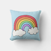 Heldere kleurrijke regenboogillustratie kussen (Voorkant)