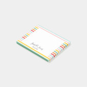 heldere kleurrijke regenboogstrips leuke school post-it® notes (Schuin)