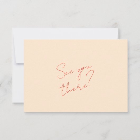 Heldere kleurrijke retro grillige QR-code bruiloft RSVP Kaartje (Achterkant)