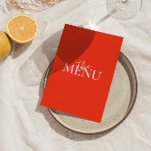 Heldere kleurrijke retro vet funky moderne bruilof menu