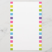 Heldere kleurrijke strepen van het bureau van briefpapier (Achterkant)