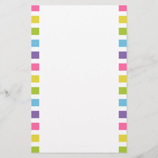 Heldere kleurrijke strepen van het bureau van briefpapier (Achterkant)