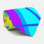 HELDERE KLEURRIJKE TACHTIGER VORM PATROON 80S & NA STROPDAS (Opgerold)