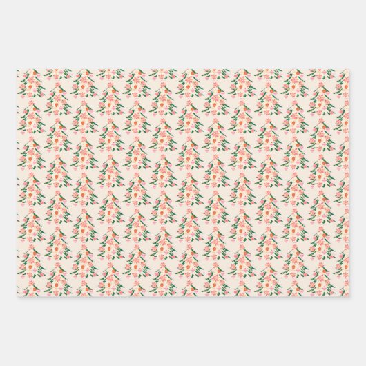 Heldere kleurrijke trendy kerstvakantie inpakpapier vel (Voorkant 3)