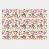 Heldere kleurrijke trendy kerstvakantie inpakpapier vel (Voorkant)