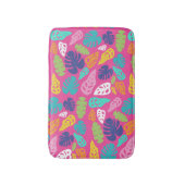 Heldere kleurrijke tropische zomerbladeren patroon badmat (Voorkant Verticaal)