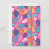 Heldere kleurrijke tropische zomerbladeren patroon bedankkaart (Achterkant)
