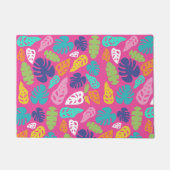 Heldere kleurrijke tropische zomerbladeren patroon deurmat (Voorkant)