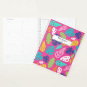 Heldere kleurrijke tropische zomerbladeren patroon planner (Display)