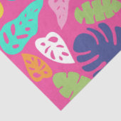 Heldere kleurrijke tropische zomerbladeren patroon tissuepapier (Detail)